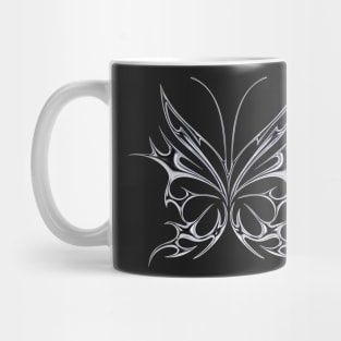 liquid metal y2k butterfly Mug